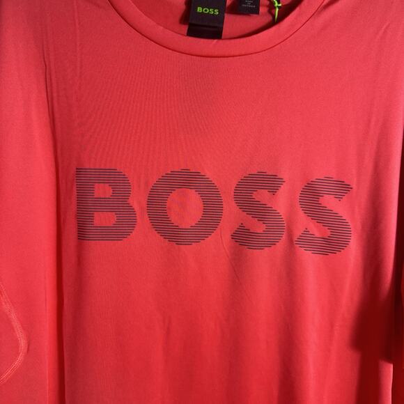 Hugo Boss Tee Active Men's X-Large Red Slim Fit Stretch - Picture 2 of 10